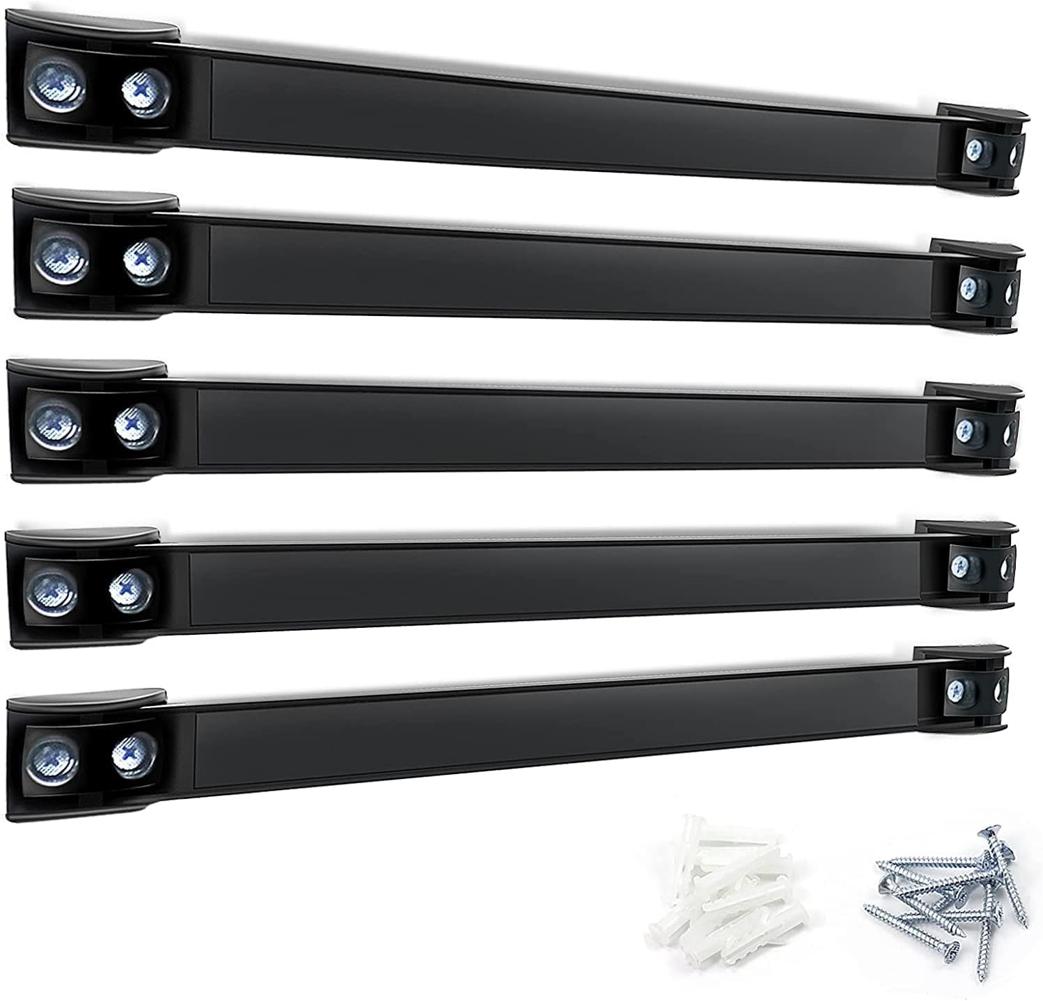 Set of 5 Magnetic Tool Holder Racks 40cm Heavy Duty Magnetic Tool Holder Magnet Tool Bar Wall Holder Strips for Garage Workshop Tool Storage