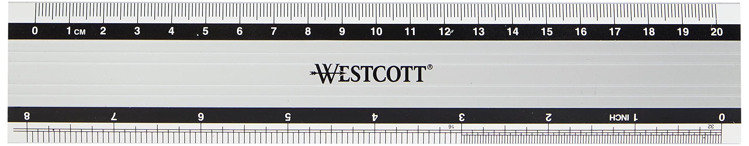 Westcott E-10190 00 8"/20cm Aluminum Ruler