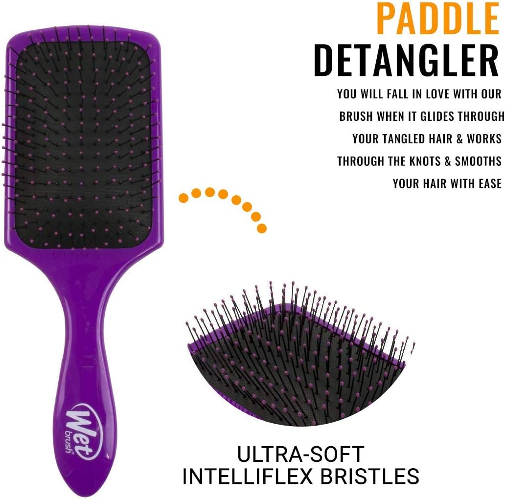 WetBrush Paddle Detangler with Intelliflex Bristles and Aquavents to Help Drying, Wider Surface Area Detangles in Less time - Image 3