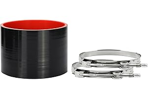 Ucreative Straight ID: 4.0" (102mm) Silicone Hose Coupler High Temperature 4-ply with T-Bolt Clamp