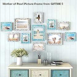 GIFTME 5 Picture Frame 5x7 Mother of Pearl Mosaic