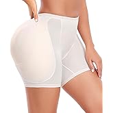 POP CLOSETS Women Hip Padded Booty Lifter Shapewear Thicker Enhancer Removable 4 Pads Control Panty for Bigger Butt