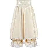LTAKK Bloomers for Women Victorian Shorts Ruffle Lace Pumpkin Steampunk Pantaloons