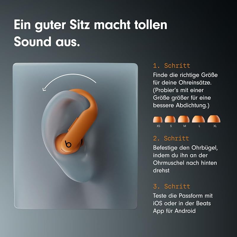 Powerbeats Pro 2 Kabellose In-Ear Kopfhörer mit Bluetooth– aktive Geräuschunterdrückung, Herzfrequenzmessung, IPX4, bis zu 45H mit Ladecase, kompatibel mit Apple & Android - Diamantschwarz