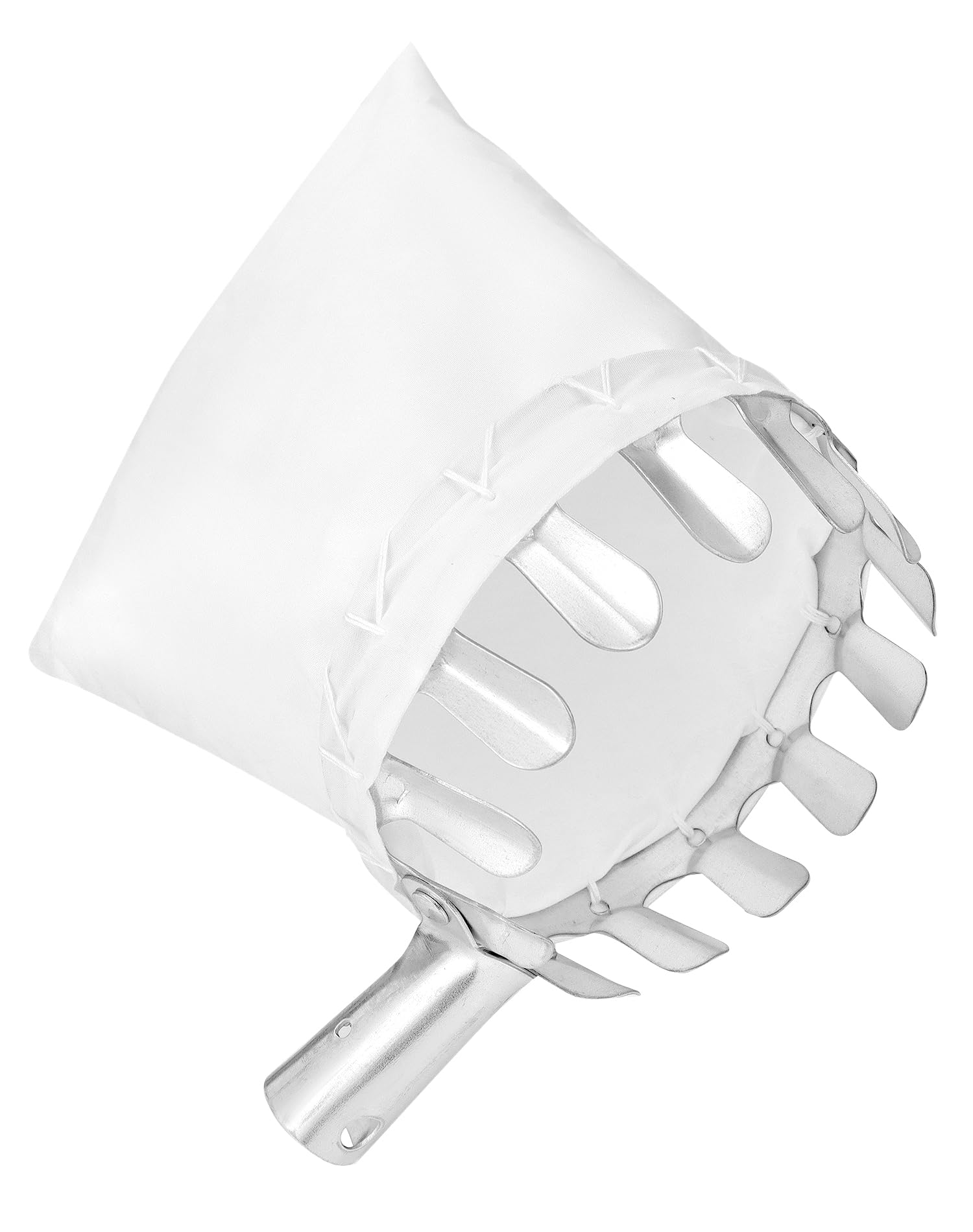 QWORK® Fruit Picker Replacement Head, Ø14cm Metal Frame with Cloth Pocket for Picking Fruits Berries from High Branches