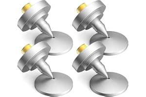 TERTULLUS 4 Pcs Speaker Feet Isolation Pads POM Spike Stand Subwoofer Feet for Vibration Damping, HiFi Speakers, Audio Amplifiers, DAC and CD Player. (46.5x35mm, Height Adjustable Speaker Spikes)