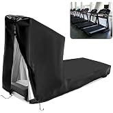 Rilime Waterproof Treadmill Cover with Drawstring | Fits most treadmills. Drawstring tightens to block wind; Waterproof fabric repels dampness and dust indoors and outdoor.