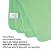 VibraWipe Microfiber Cleaning Cloth, Thick and Large Size 14.2 x 14.2 inches, 8-Pack, Green, Microfiber Cloth, Cars, Glass, Window, Dish Cloths, Machine Washable, Reusable, Lint-Free