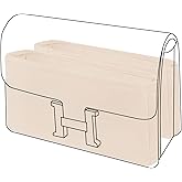 DGAZ Silk Purse Organizer Insert Fits Constance 19/New19/24/New24 bag，Silky Smooth Bag Organizer，Luxury Handbag & Tote Shaper（Craie，newC19）