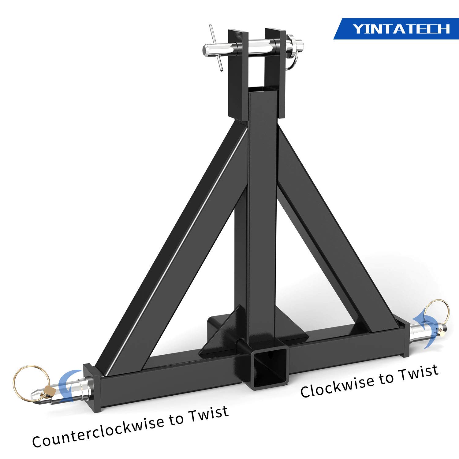 YINTATECH 3 Point 2" Receiver Trailer Hitch Heavy Duty Drawbar Adapter Category One Tractor Tow Compatible for Kubota, BX, LM25H, WLM Tractor, NorTrac, Yanmar, Kioti, Cat