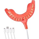 Red Light Therapy for Gums, Toothache Relief, Periodontal Light, Bleeding Gums, Gum Health Red Light, with adapters for USB/C, iPhone, and Android from (White)