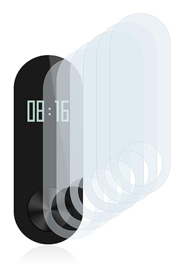 Savvies Schutzfolie für Xiaomi Mi Band 2 [6er Pack] - klarer Displayschutz