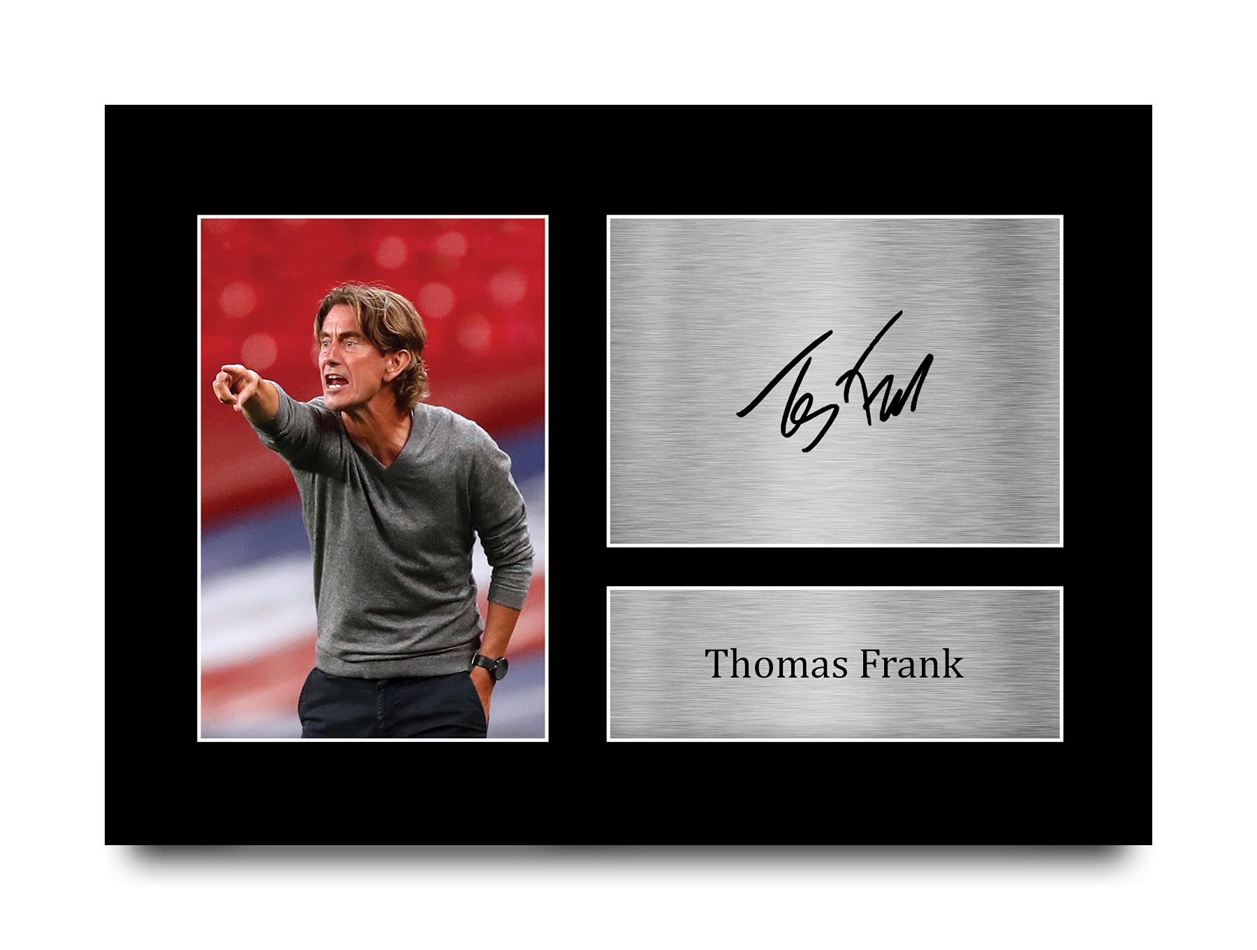 HWC Trading A4 Thomas Frank Brentford Gifts Printed Signed Autograph Picture for Football Fans and Supporters