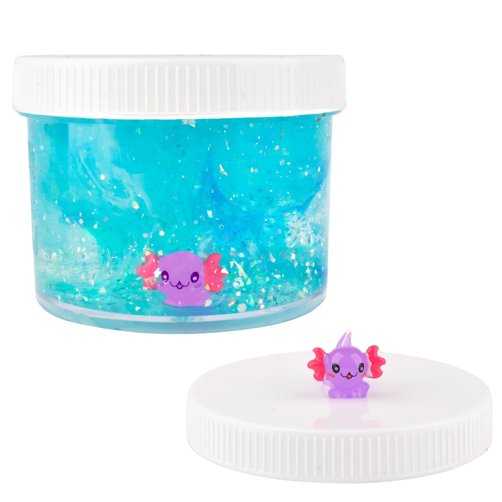 Axolotl Clear Slime, Non Sticky,Stress Relief,Scented and Stretchy Clay Sludge Toy,Birthday Gifts for Kids 4-12,DIY Slime Party Favor,Artwork Toys.(7oz 200ML) — image 1