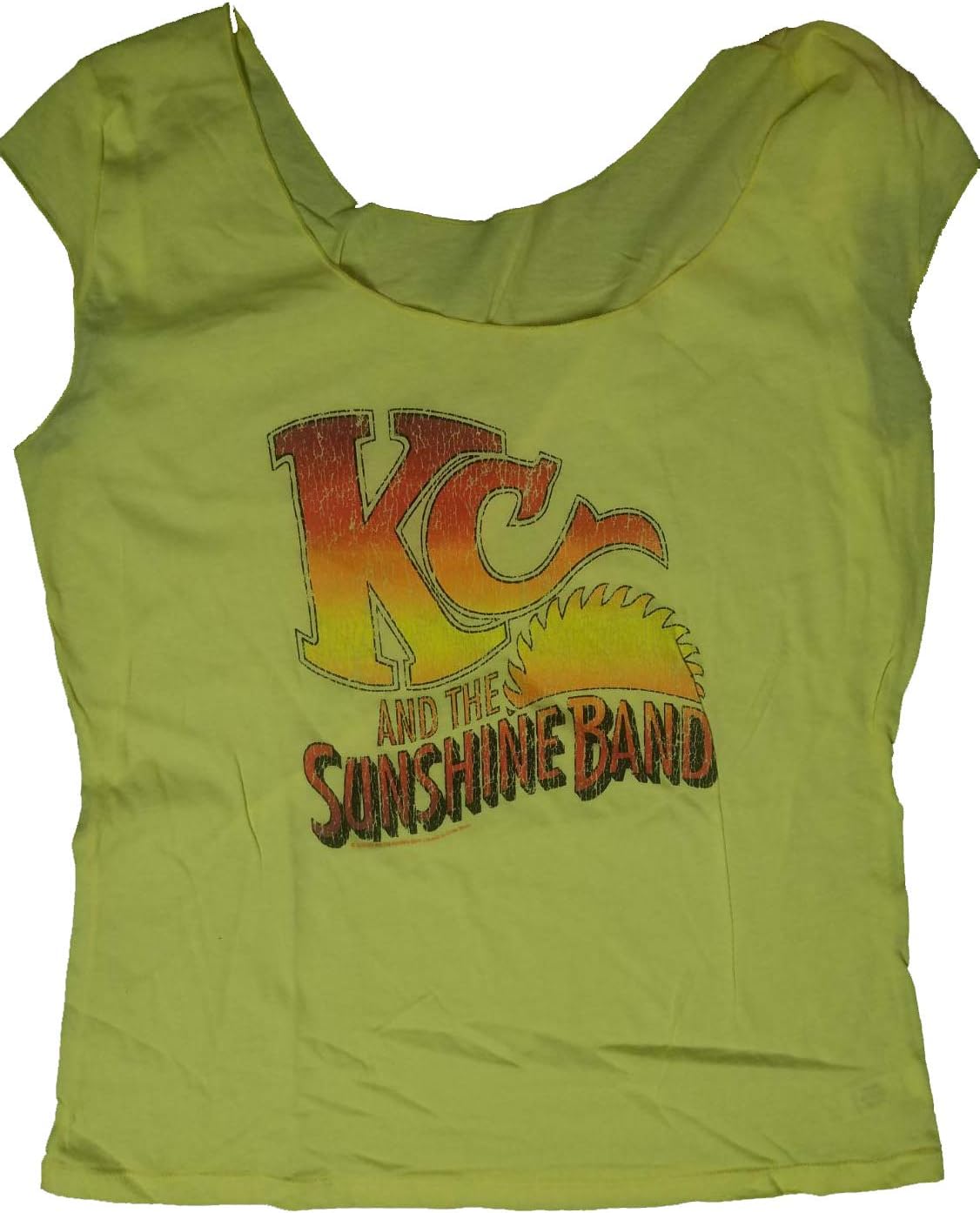 KC And The Sunshine Band Distressed Logo Camisole Shirt Top Large