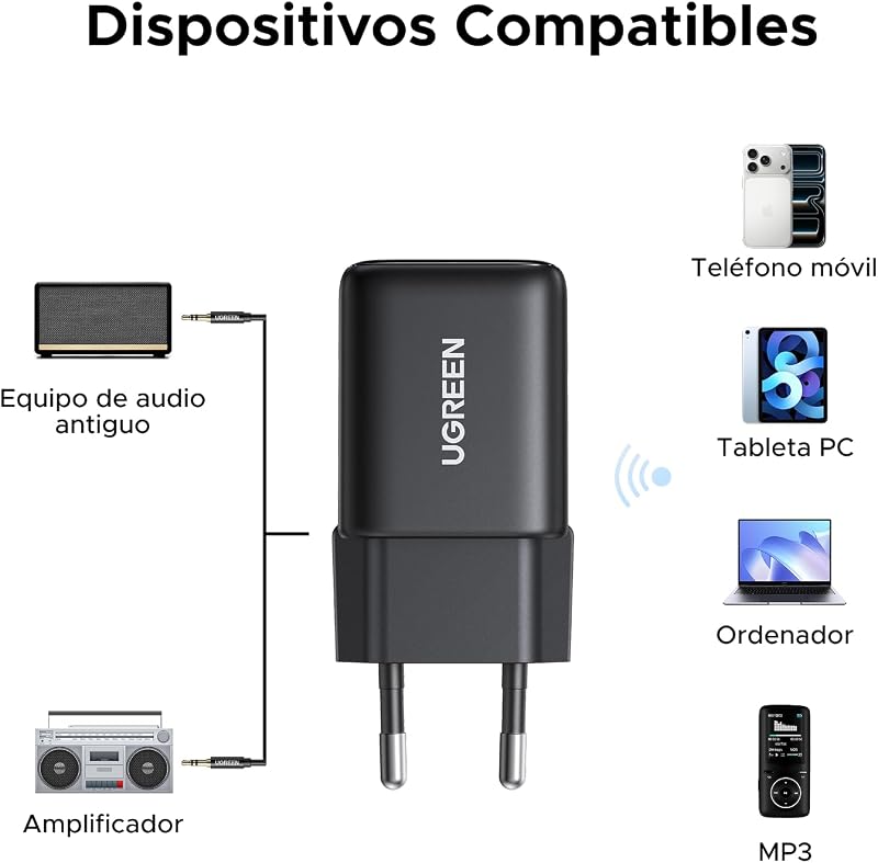 LDAC Receptor Bluetooth 6.0 Audio Bluetooth 3.5 mm Hi-Res HiFi — foto 6 de 8