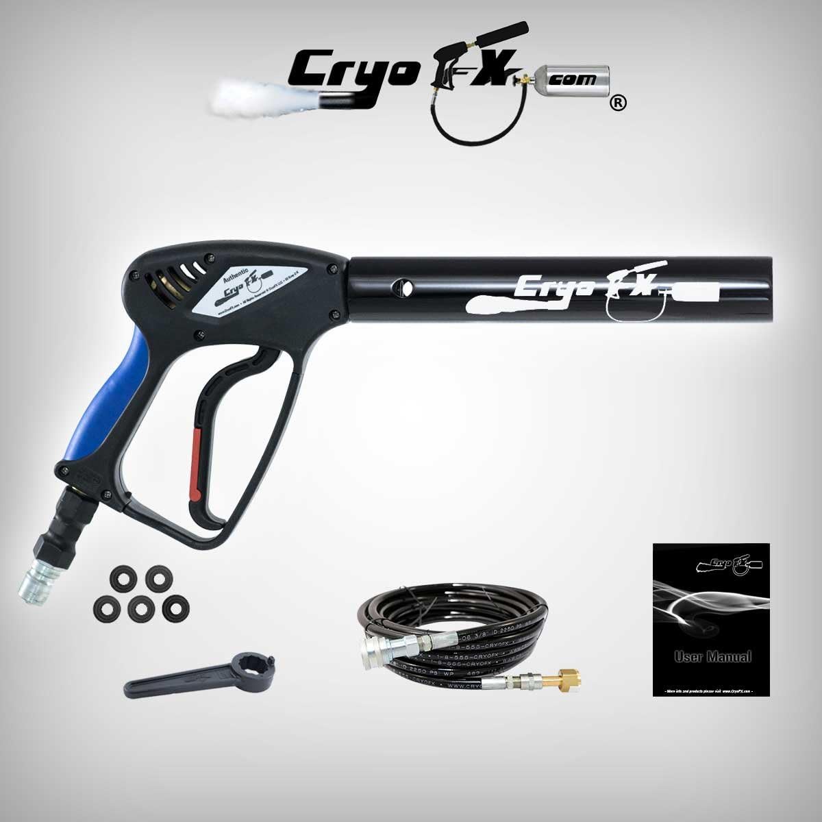 CryoFX Cryo Gun w/ 10' CryoFX Brand Hose Handheld Co2 Cannon, Night Effect, Fog Cryo Jet Blaster - acgb10