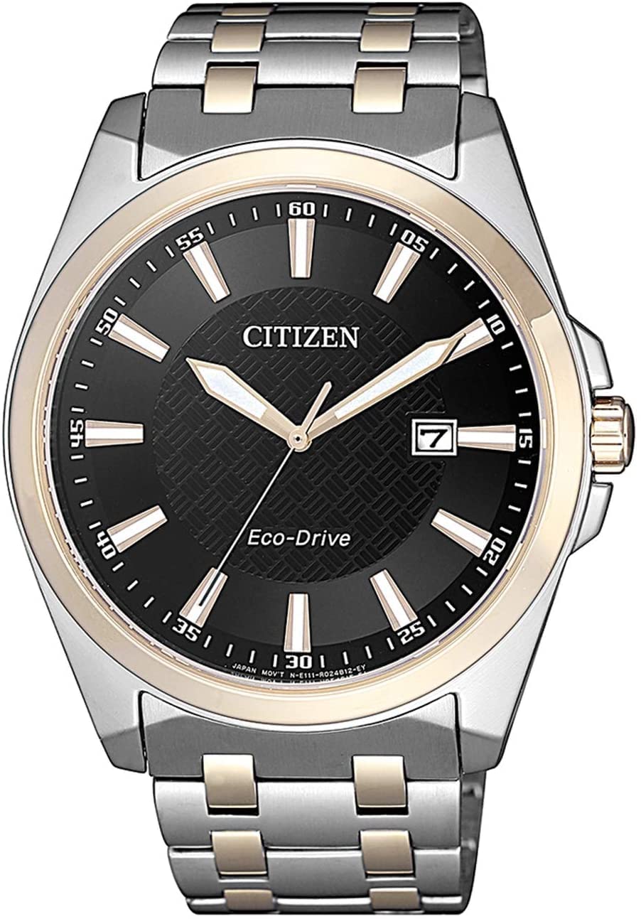 CITIZEN Mens Analogue Quartz Watch with Stainless Steel Strap BM7109-89E