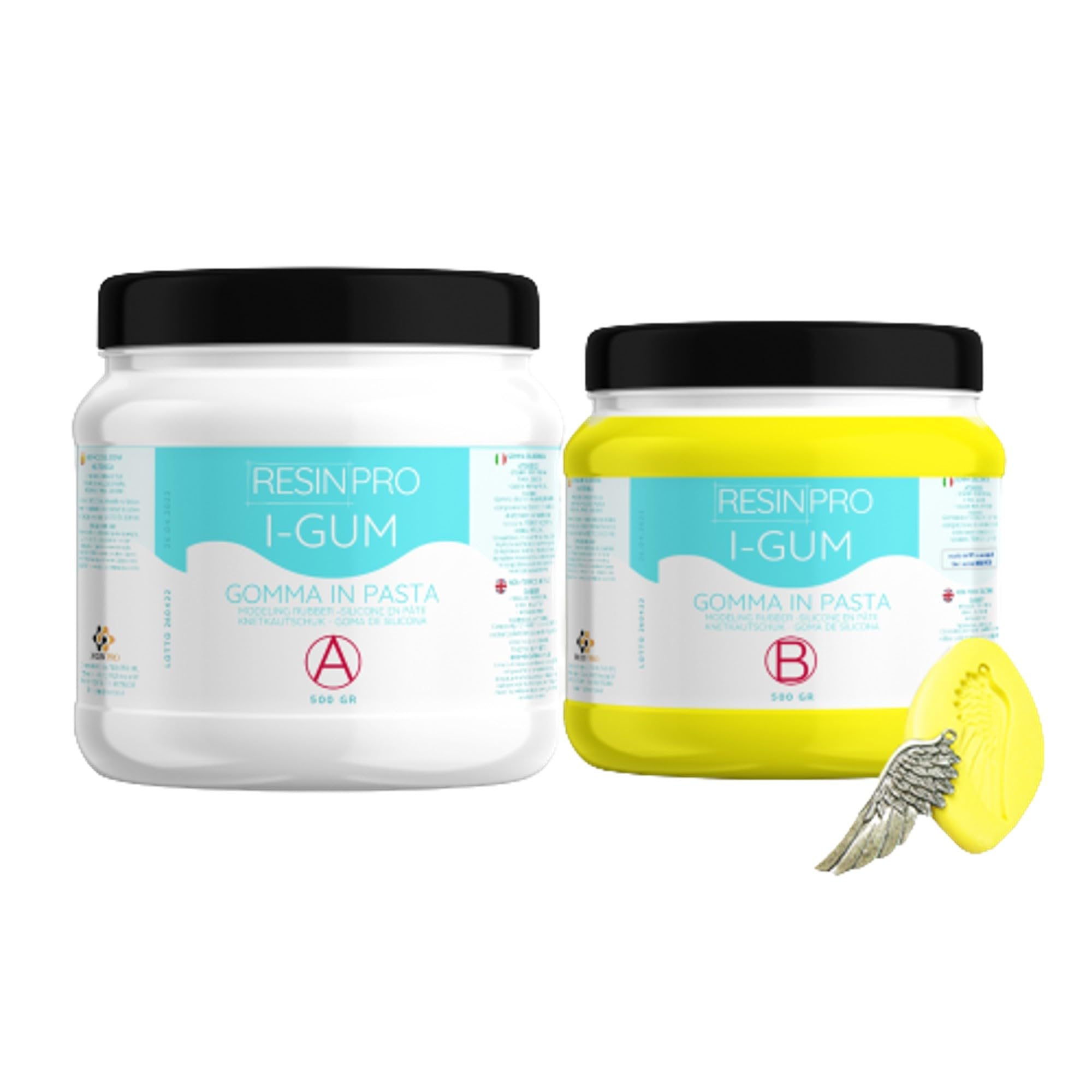 Resin Pro Silicone Putty for Mould Making, I-Gum Silicone Mould Making Kit (500g), Non-Toxic, Fast-Setting & Versatile, Works with Epoxy, Polyurethane, Wax & More, Hardness 60 Shores
