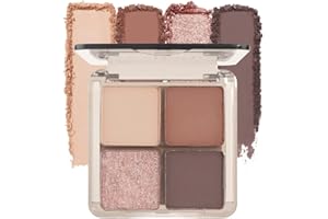 K'APEINE Eyeshadow Makeup Palette, Matte Latte Eyeshadow Palette 4-Color Highly Pigmented Long-Lasting Eyeshadows Makeup Pale