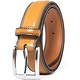 Fabio Valenti Genuine Leather Dress Belts For Men - Mens Belt For Suits, Jeans, Uniform With Single Prong Buckle