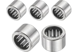uxcell 5 Pcs HK121712 Needle Roller Bearings Bearing 12x17x12mm, Temperature Resistant Steel Bearing