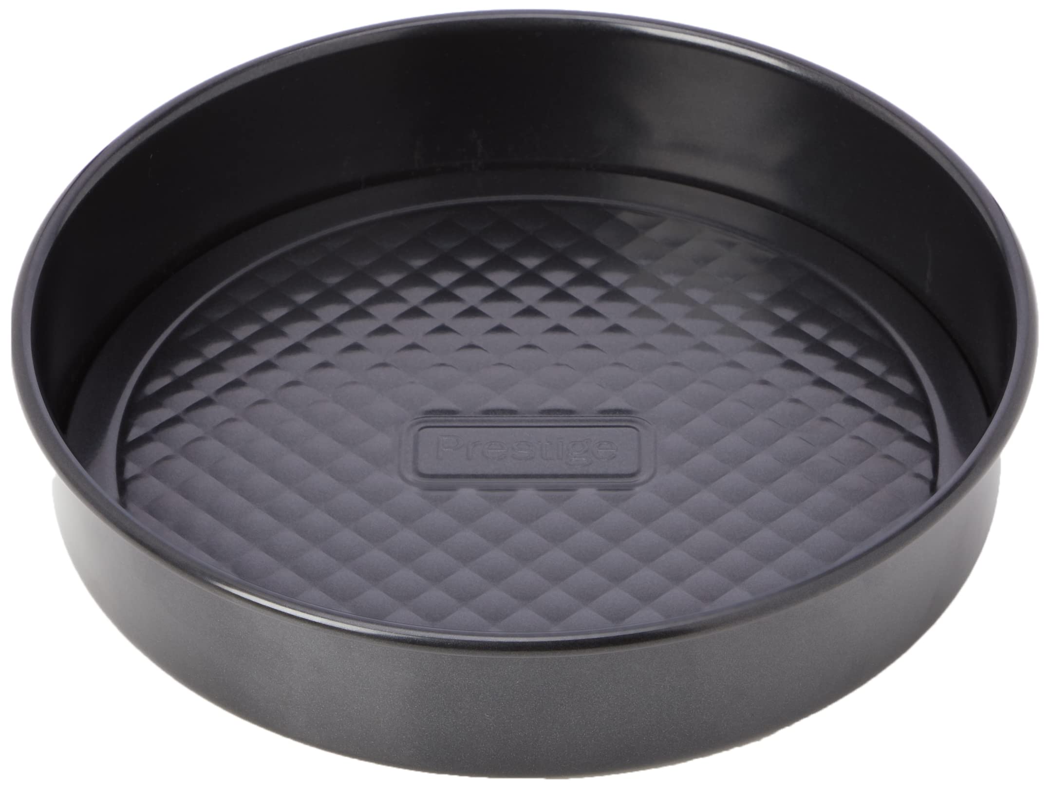 Prestige Inspire Non Stick Round Cake Tin 23cm with Loose Base - Round 9 Inch Sandwich Cake Tins for Baking, Freezer & Dishwasher Safe, Heavy Gauge Carbon Steel Bakeware, Black