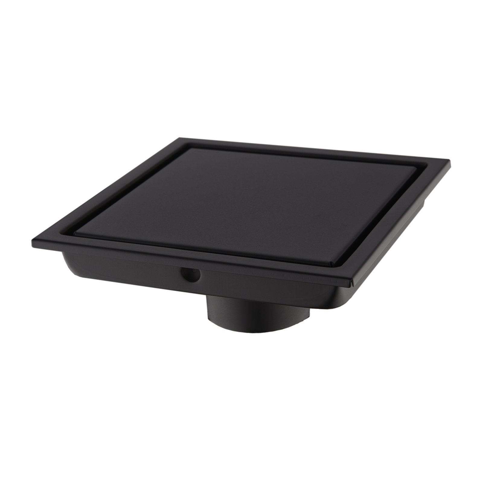 Photo 1 of Orhemus 304 Stainless Steel Square Shower Floor Drain with Tile Insert Grate Removable Cover 6 inch Long, Matte Black Plated Finished