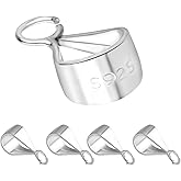 925 Sterling Silver Bails for Pendants Clasp with Open Loop - 5Pcs Pendant Clasp for Necklace, Pinch Bails for DIY Jewelry Making, Necklace, Dangle Pendant, Art Crafts