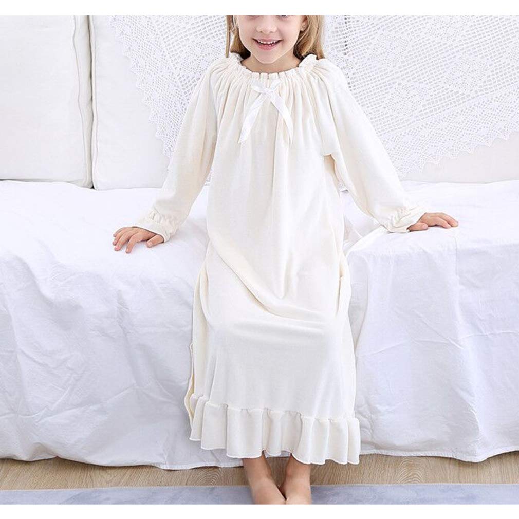 Camicia Da Notte In Pizzo Per Bambina - Pigiama Principessa In Cotone | Abbigliamento Notte Per Ragazze 3-12 Anni - Foto 4