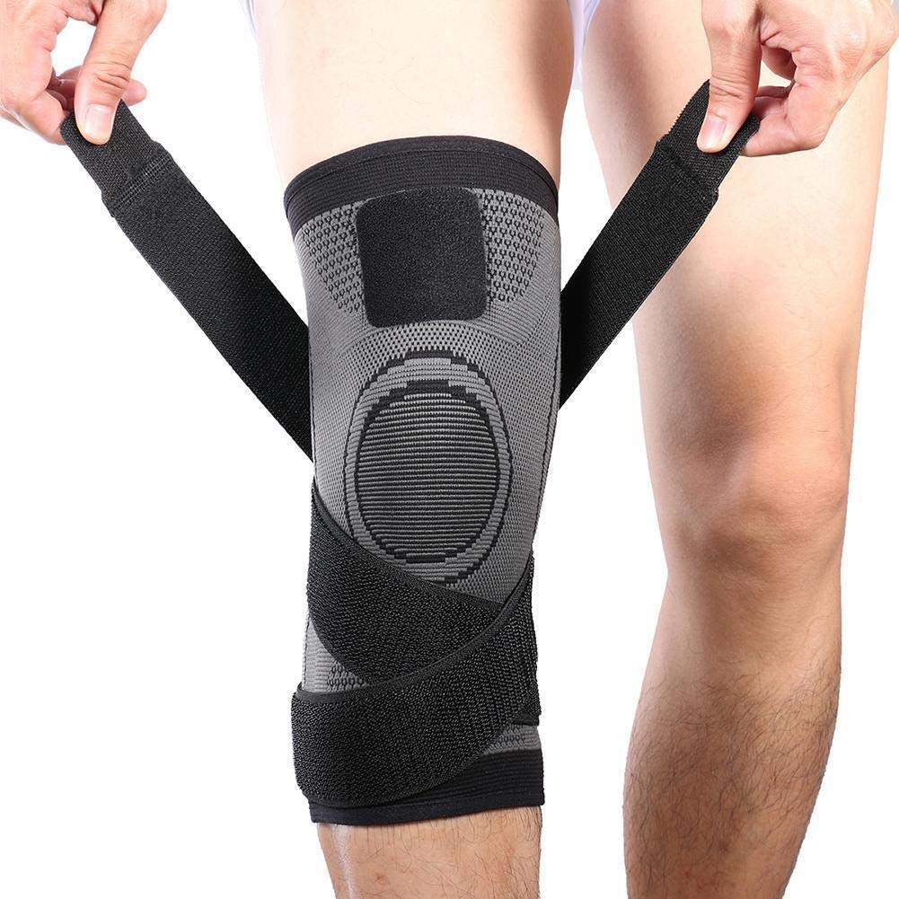 Vitoki Knee Supports for Arthritis Joint Pain 1 Pack, Knee Brace for Men & Women Knee Sleeve for Meniscus Tear ACL Running Workout Basketball Gym Grey X-Large