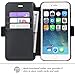 TANNC iPhone 7 Case Flip Leather Wallet Phone Case with Card Slot [Screen Protector Included][Flip][Wallet] - For iPhone 7- Black