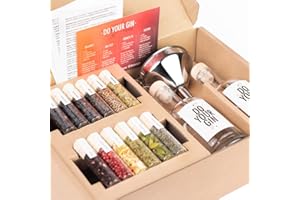 DO YOUR GIN l DIY Gin-Making Infusion Kit | Cocktail Kit | Bartender Gift Basket | Birthday Gifts for Men, Women for Him & Her | Alcohol Gift | 12 Botanicals, Bottles & Recipes