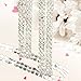 Crystal Rhinestone Close Chain, TTnight 1 Yard/3 Feet SS16 Clear Rhinestone 2-Row Close Chain Trims for Weeding DIY Decoration, Silver