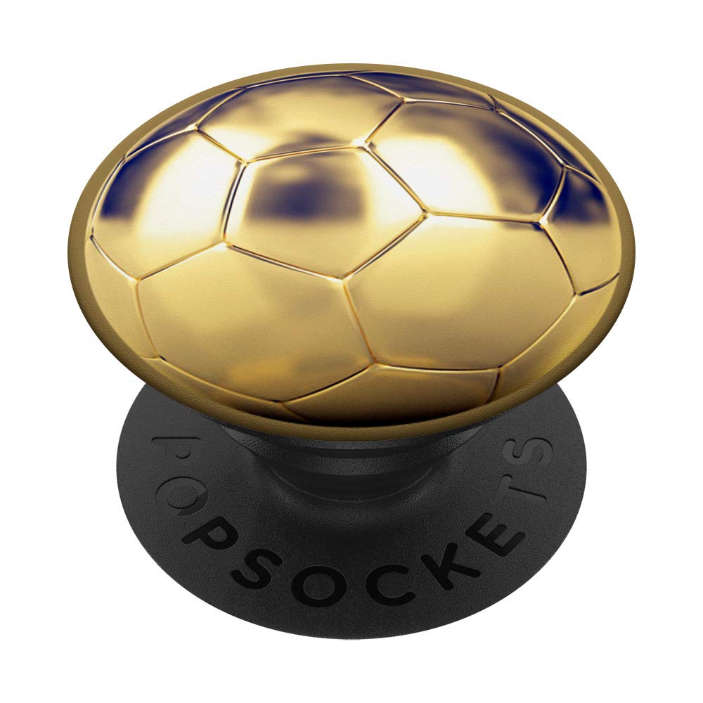 Golden Ball Cell Phone Secure Pop Grip PopSockets Grip and Stand for Phones and Tablets