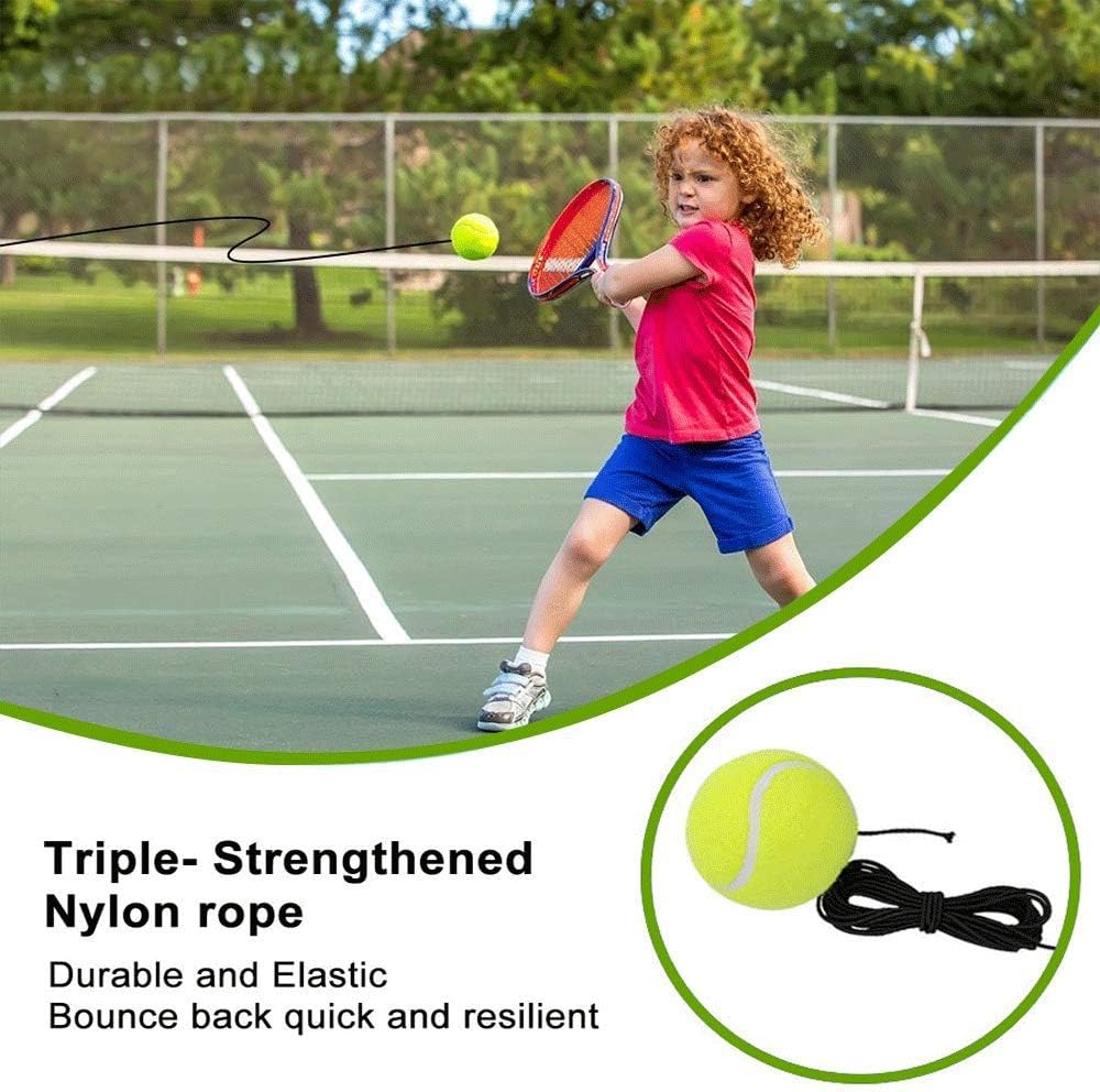 SIEBIRD Tennis Trainer Rebound Ball - Solo Tennis Self-Study Practice Trainer Gear - Complete Tennis Rebounder Tennis Training Equipment Kit with 2 Elastic Ropes & 2 Balls, 1 Trainer Base : Sports & Outdoors
