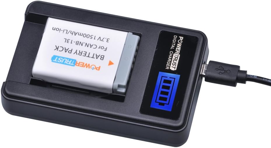 PowerTrust NB 13LLCD USB Battery Charger for Canon NB-13L PowerShot G5X G7X G9X G7 X Mark II G9 X,SX620 SX720 SX730 HS Battery - Image 3