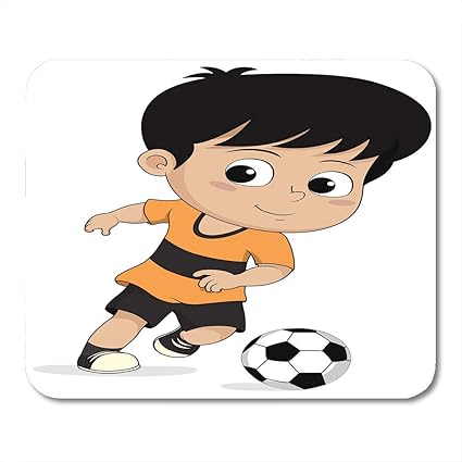 Alfombrilla De Raton Con Diseno De Dibujos Animados Asiaticos Para Ninos Y Pelotas Color Negro 25 X 30 Cm Amazon Es Oficina Y Papeleria