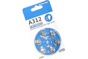 A312 Hearing Device Batteries 6pc Air Hearing Button Cell With Stable Voltages Output Environmentallys Friendly Design
