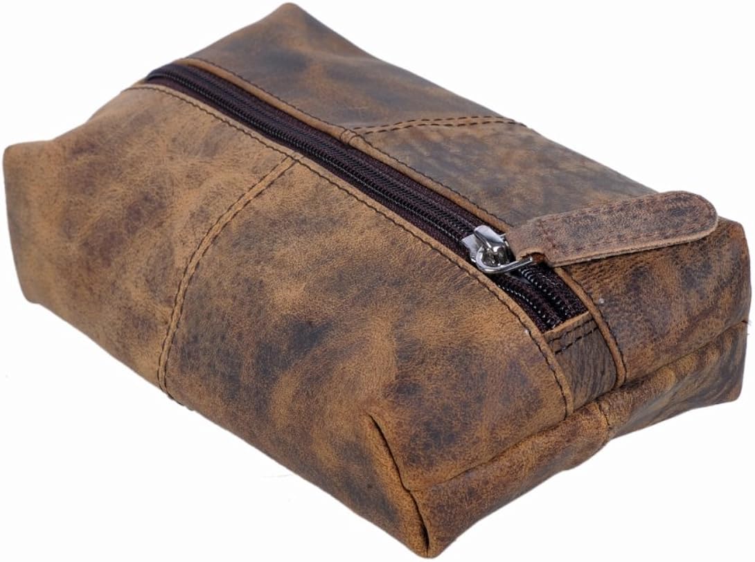 KomalC Leather Zip-Lock Cosmetic Makeup Pouch Bag PencilcaseSALE - Image 3