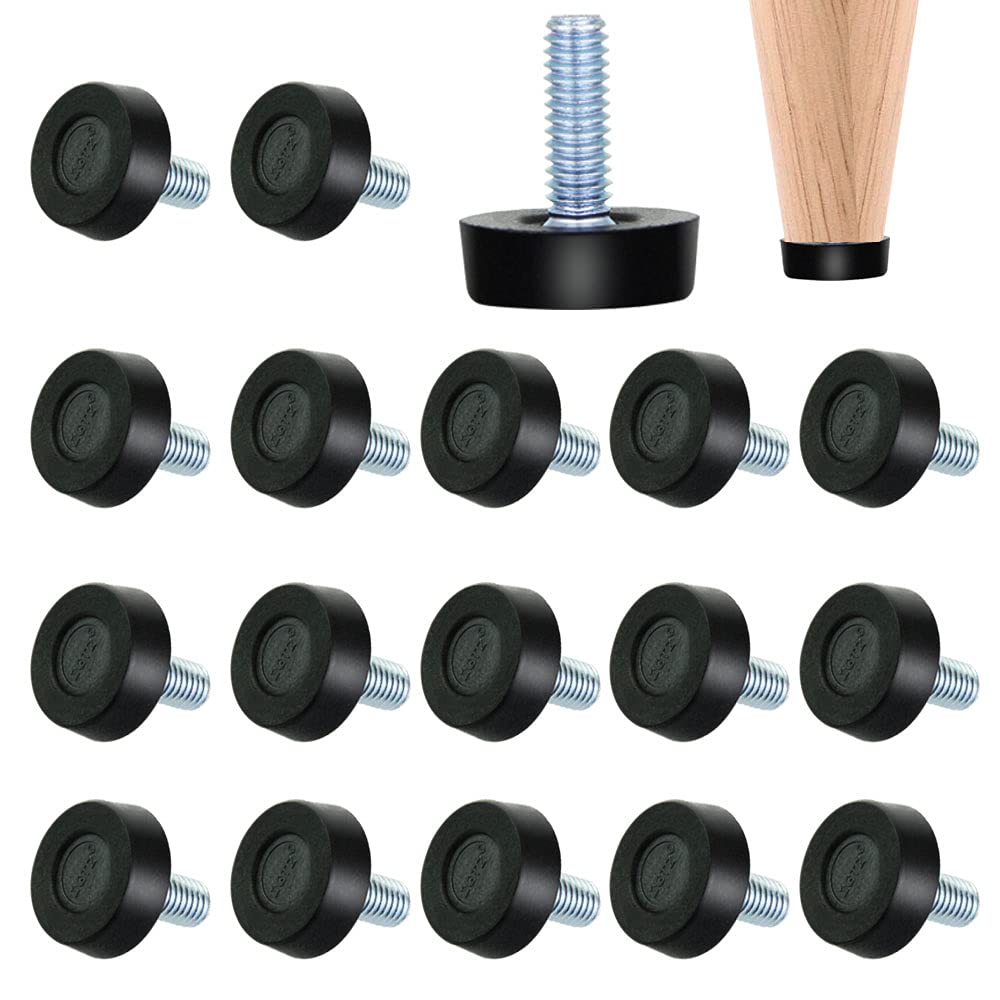 ANTHYTA Furniture Leveling Feet,20 PCS Adjustable Table Feet,M8x24MM,M8 Black Adjustable Feet Protectors for Furniture,Floor