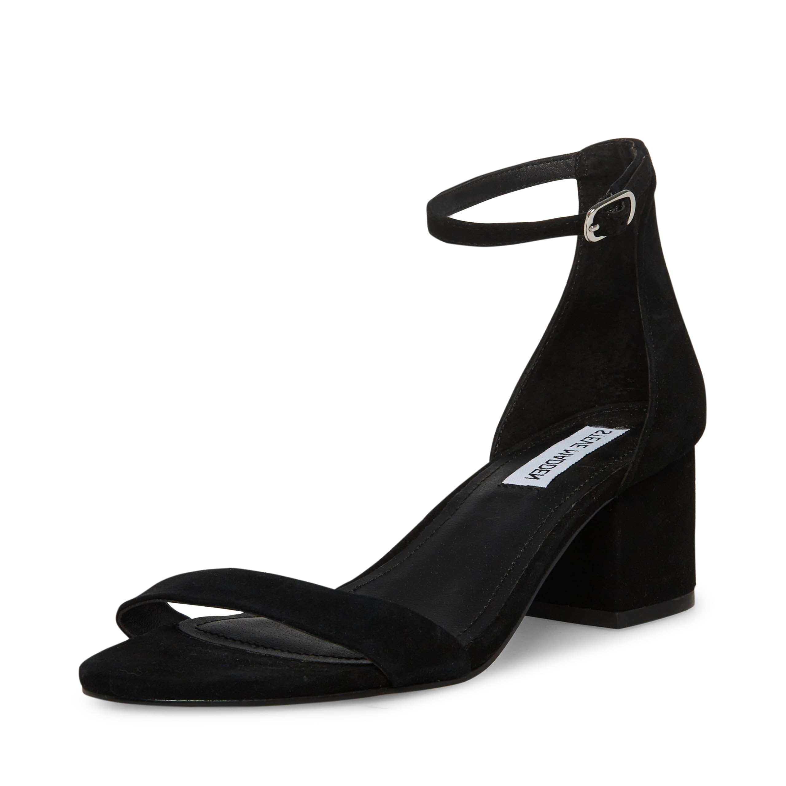 Steve Madden Women’s Irenee Dress Sandal, Black Suede, 6 M US