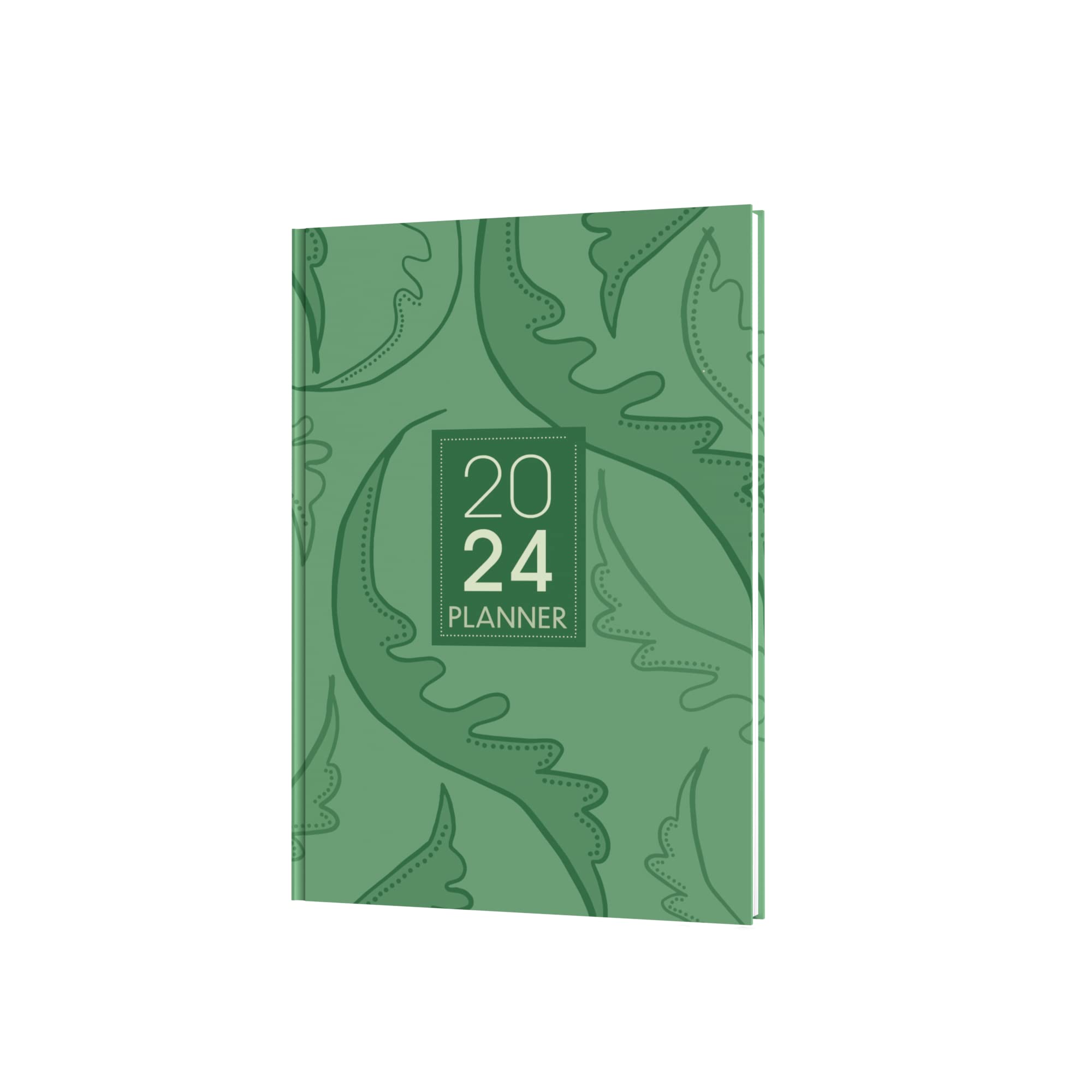 Collins Viridian 2024 Diary A5 Week to View Diary - Lifestyle Planner and Organiser for Office, Work, Personal and Home - January to December 2024 Diary - Weekly - Green Leaf - E-VD153.52-24 — image 1