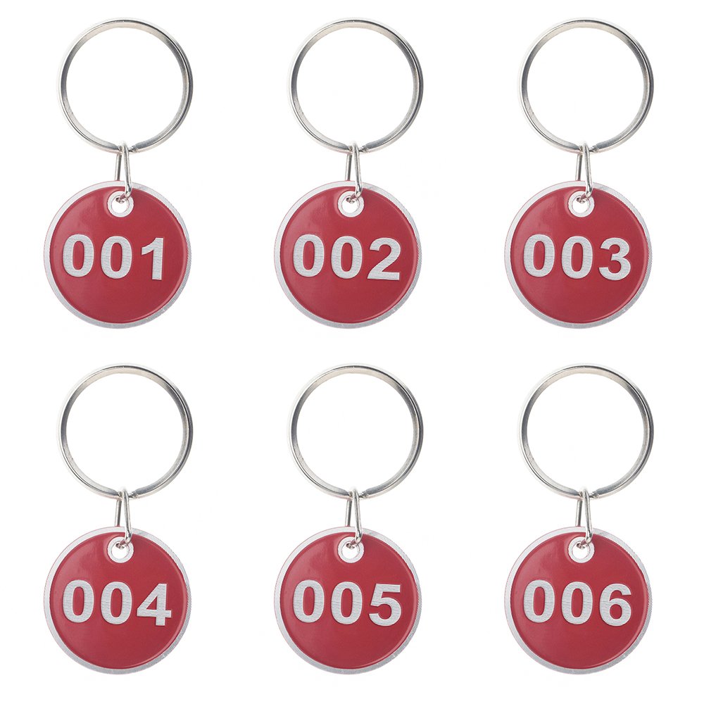 Aspire 50 PACK Metal Rim Key Tag Numbered Key Rings Red 150 Amazon.co