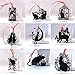 yueton Pack of 9 Creative Black Cat Metal Bookmark with Red Strap