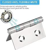 Eruinfang 12 Pieces Stainless Steel 44x32x1mm Folding Butt Hinges 2'' view 3