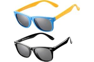 AZorb Kids Polarized Sunglasses TPEE Rubber Flexible Frame for Boys Girls Age 3-8, 100% UV Protection