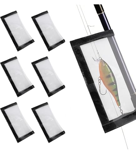 Amazon.com: Skrfren 2 Pcs Clear Fishing Lure Wraps Transparent Lure Covers Clear Hook Cover Fishing Hook Covers Bait Keeper Fish Hooks Storage Protectors Easily See Lures Keep Fishermen Fishings Safe for Rod