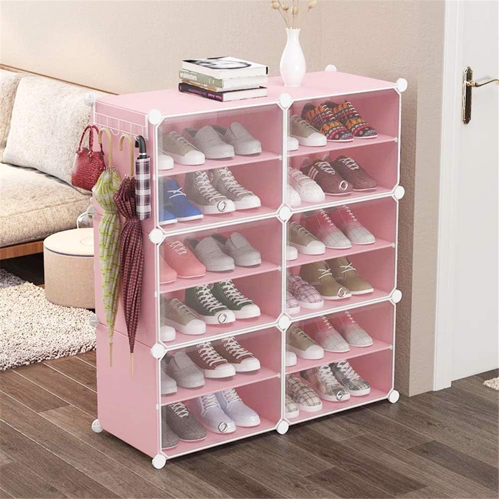 HOTBO Foldable Shoe Shoe Box Storage Transparent Single