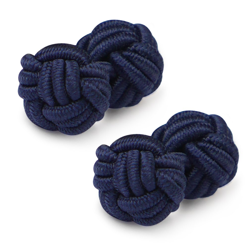 HONEY BEAR Mens/Women Silk Knot Cufflinks,Round for Shirt/Dress Business Wedding Gift